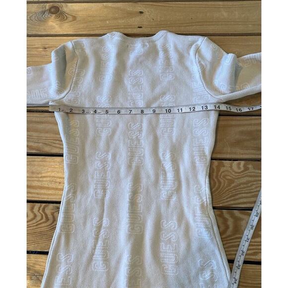 Guess Long Sleeve Logo Sweater Dress Size Small Women’s Ivory - Picture 7 of 8